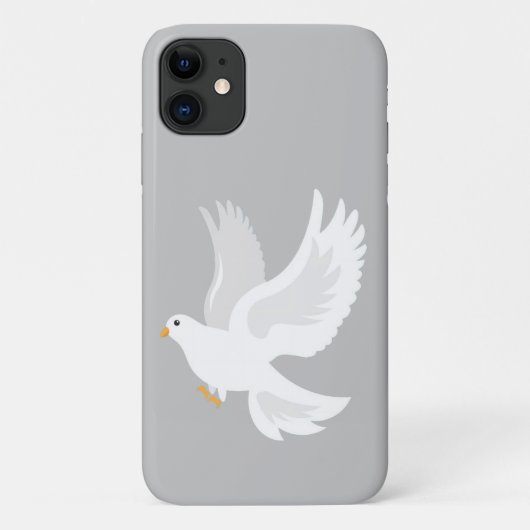 Witteduif op grijs Case-Mate iPhone case (Achterkant)