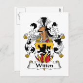 Witten Family Crest Briefkaart (Voorkant / Achterkant)