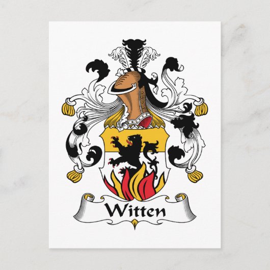Witten Family Crest Briefkaart (Voorkant)