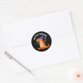 Wittle Wizard Funny Lizard Pun Dark BG Ronde Sticker (Envelop)