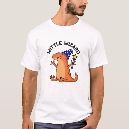 Wittle Wizard Funny Lizard Pun T-shirt (Voorkant)