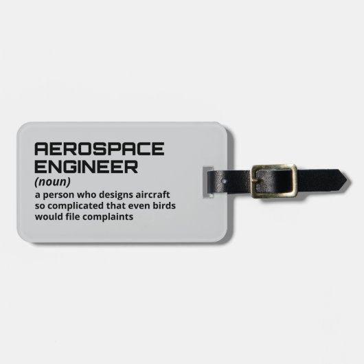 Witty Aerospace Engineer Travel Bagagelabel (Voorkant horizontaal)