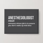 Witty Anesthesiologist Definitie Button (Voorkant)