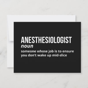 Witty Anesthesiologist Definition Kaart