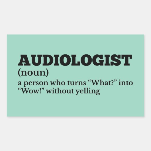 Witty Audiologist Definition Sticker (Voorkant)