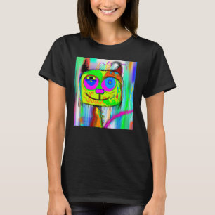 Witty cat meow humoristisch kat portret schattige t-shirt