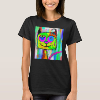 Witty cat meow humoristisch kat portret schattige  t-shirt