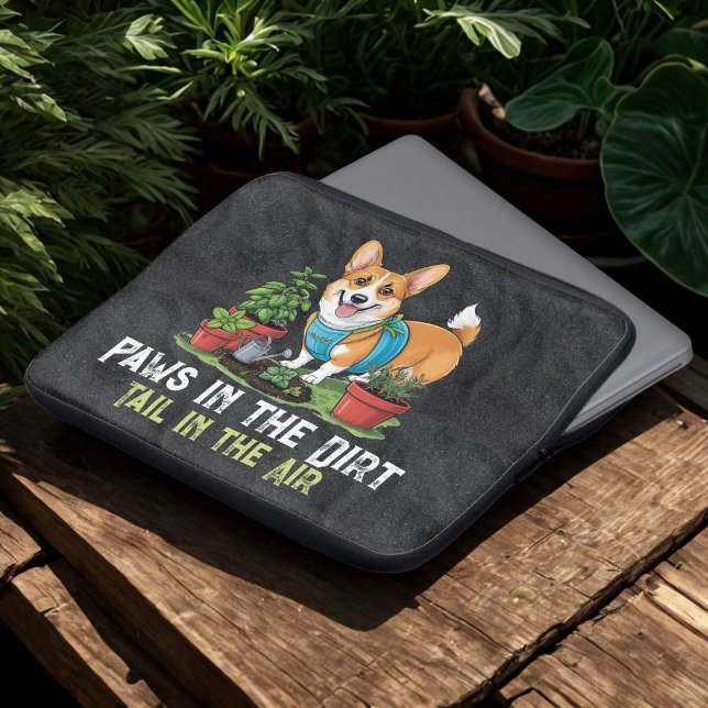 Witty Corgi Laptop Sleeve (Creator heeft geüpload)