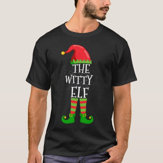 Witty Elf Family Matching kerstgroep Funny T-shirt (Voorkant)