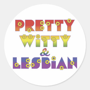 Witty Lesbian Ronde Sticker