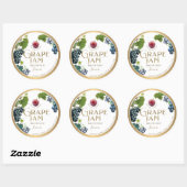 Witty Logo Design Elegant Grape Jam Jelly Ronde Sticker (Vel)