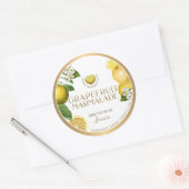 Witty Logo Design Elegant Grapefruit Marmalade Ronde Sticker (Envelop)