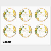 Witty Logo Design Elegant Grapefruit Marmalade Ronde Sticker (Vel)