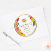 Witty Logo Design Elegant Mango Jam PReserves Ronde Sticker (Envelop)