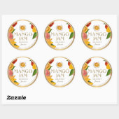 Witty Logo Design Elegant Mango Jam PReserves Ronde Sticker (Vel)