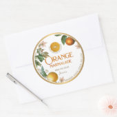 Witty Logo Design Elegant Oranje Marmalade Label (Envelop)