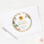 Witty Logo Design Elegant Peach Preserve Étiquette (Enveloppe)