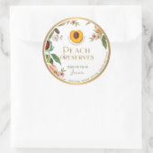 Witty Logo Design Elegant Peach Preserve Étiquette (Sac)