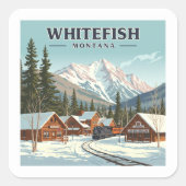 witvis Montana Vierkante Sticker (Voorkant)