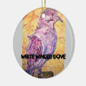 Witvleugelige Dove art Keramisch Ornament (Links)