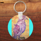 Witvleugelige Dove art Sleutelhanger (Voorkant)