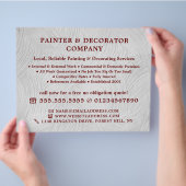 Witwasverf, schilder & decorateur flyer (Hand)