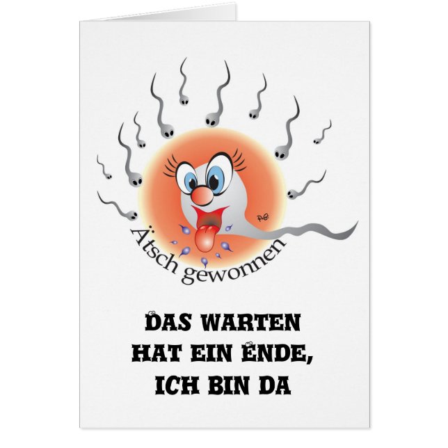 witzige Geburtsanzeige Karte (Voorkant)