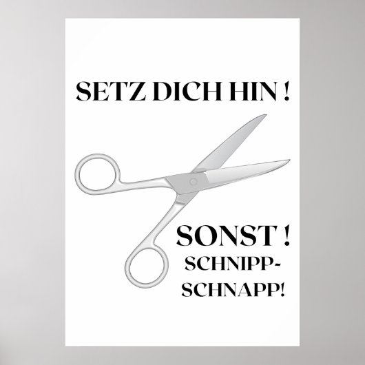 Witziges Toiletten-Poster: Setz dich hin! Sonst .. Poster (Voorkant)