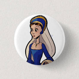 Wiven van Henry VIII Badge - Anne Boleyn Ronde Button 3,2 Cm