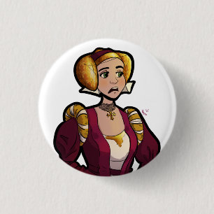 Wiven van Henry VIII Badge - Anne of Cleves Ronde Button 3,2 Cm