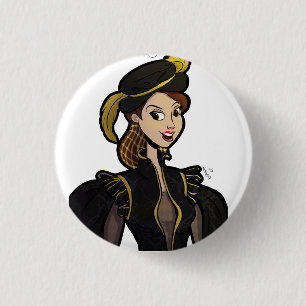 Wiven van Henry VIII Badge - Catherine Howard Ronde Button 3,2 Cm
