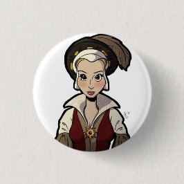 Wiven van Henry VIII Badge - Catherine Parr Ronde Button 3,2 Cm