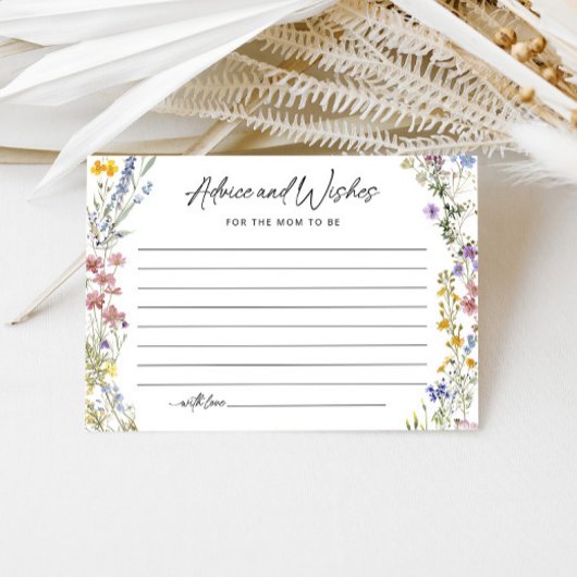 Wives For Baby Fleur sauvage Baby shower carte con