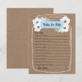 Wives for Baby Mason Jar Baby shower Carte de jeu (Devant / Derrière)