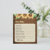 Wives for Baby Sunflower - Carte de conseil pour l (Debout devant)