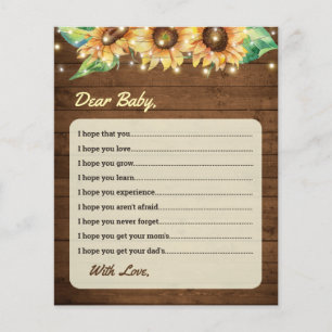 Wives for Baby Sunflower - Carte de conseil pour l