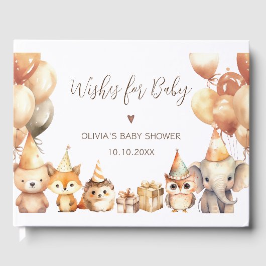 Wives for Baby Woodland Baby shower Livre d'invité (Recto)