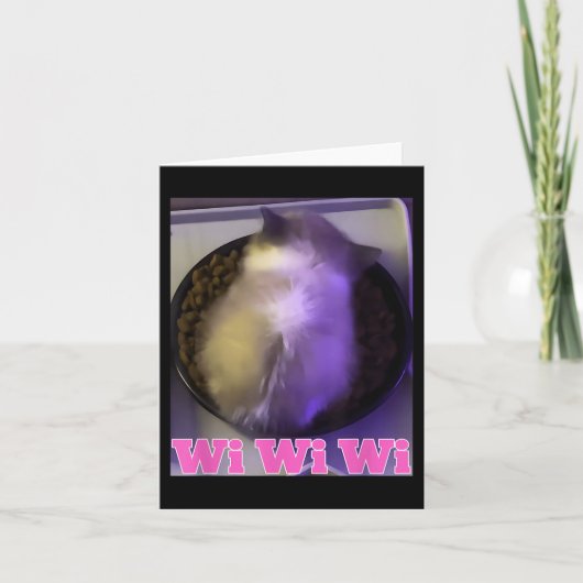 Wiwiwi Cat Meme Kaart (Voorkant)