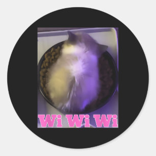 Wiwiwi Cat Meme Ronde Sticker