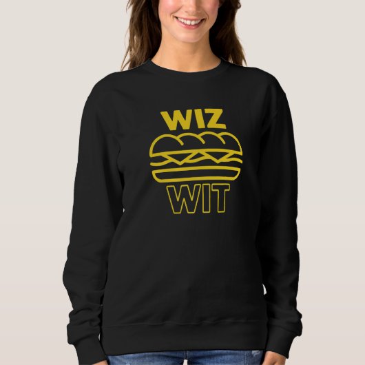 Wiz Wit Philly Cheesesteak Cheese Steak Whiz Trui (Voorkant)