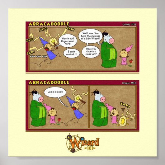 Wizard101 Abracadoedle Comic Poster (Voorkant)