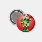 Wizard101 Doodle Pirate Gobbler Magneet (Voorkant / Achterkant)