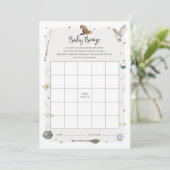 Wizard Baby shower Baby Bingo spel Kaart (Staand voorkant)