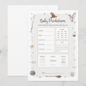 Wizard Baby shower Baby Prediction Game Kaart (Voorkant / Achterkant)
