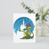 Wizard cartoon briefkaart (Staand voorkant)