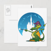 Wizard cartoon briefkaart (Voorkant / Achterkant)