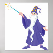 Wizard Casting A Spell Magic Poster (Devant)