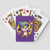Wizard Cat - Magische Pixel Art Fantasy Design Pokerkaarten (Achterkant)