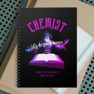 Wizard Chemist Fantasy Art Zwart Notitieboek