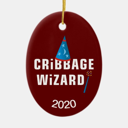 Wizard Cribbage Keramisch Ornament (Voorkant)
